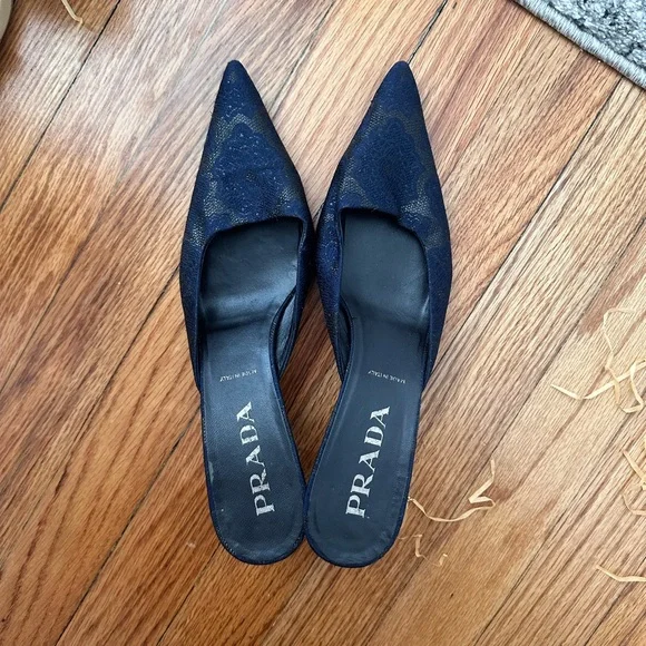 Vintage Prada Pointed-Toe Mules size 40 - Picture 6 of 7